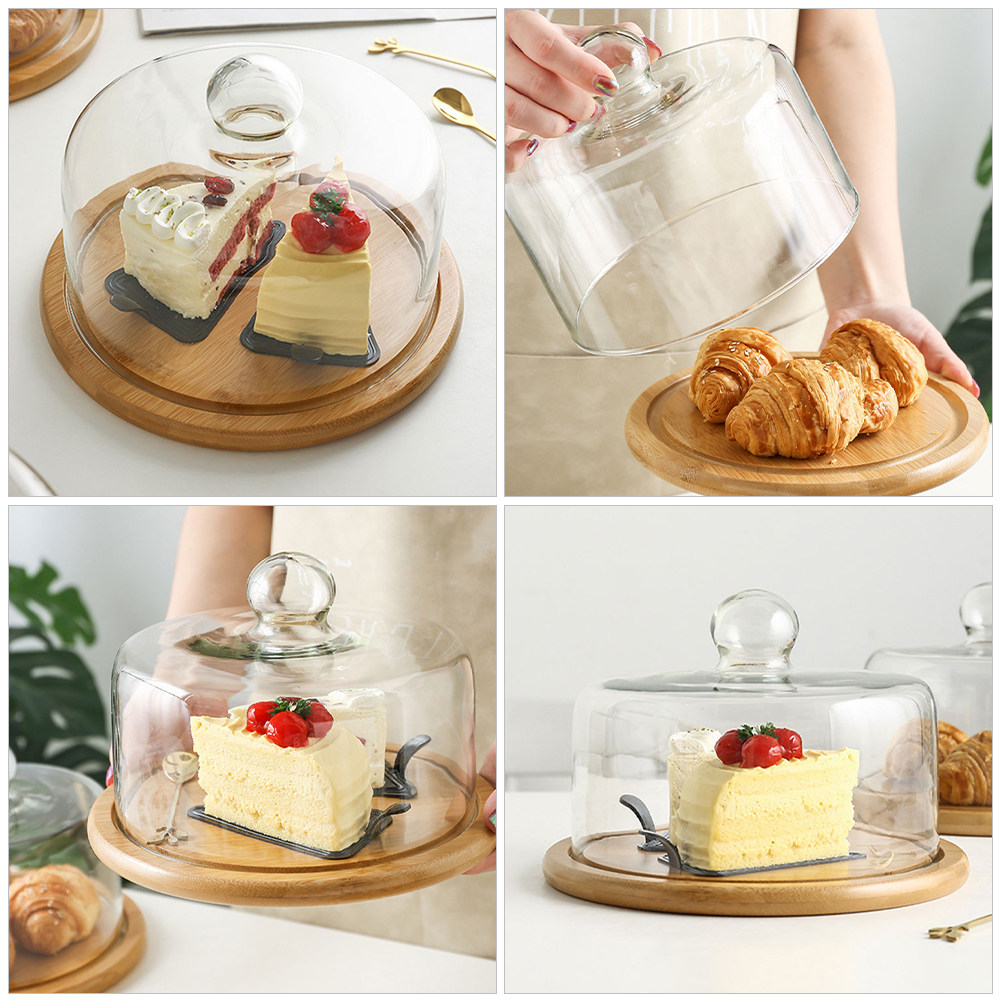 18Cm Clear Glass Dessert Dome  - огляд і ціна Plastic Dome Clear